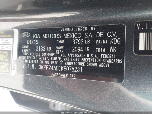 صورة 9 لـ 2019 KIA FORTE LXS
