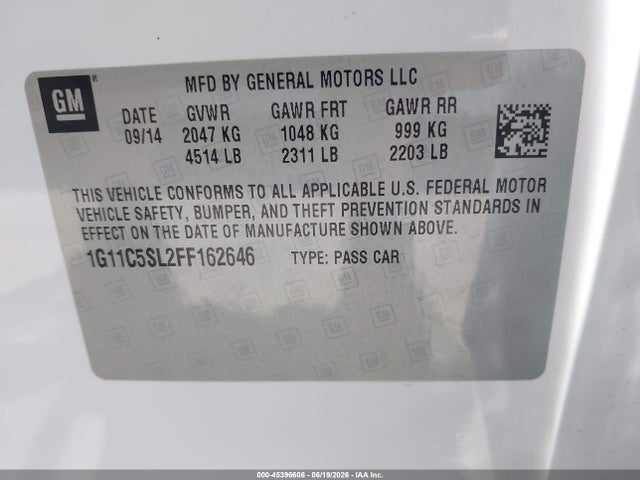 2015 Chevrolet MALIBU 1LT 照片 9