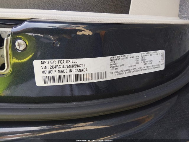 2021 CHRYSLER PACIFICA HYBRID TOURING L 9