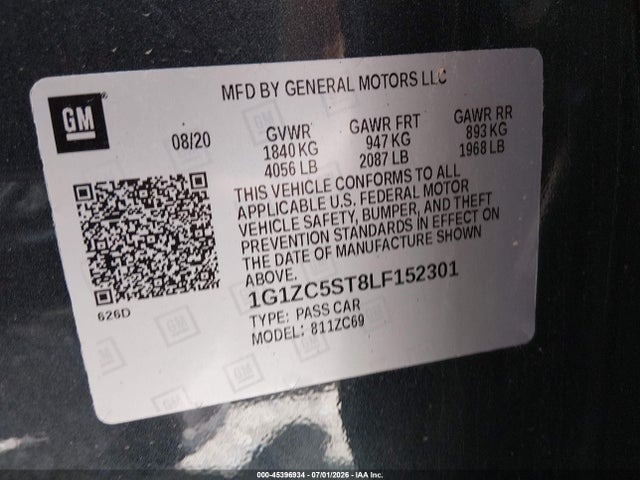 صورة 9 لـ 2020 Chevrolet MALIBU FWD 1FL