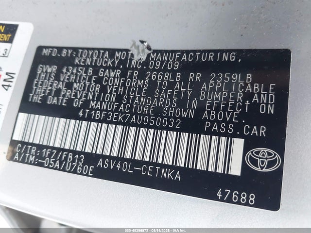 صورة 9 لـ 2010 Toyota CAMRY LE