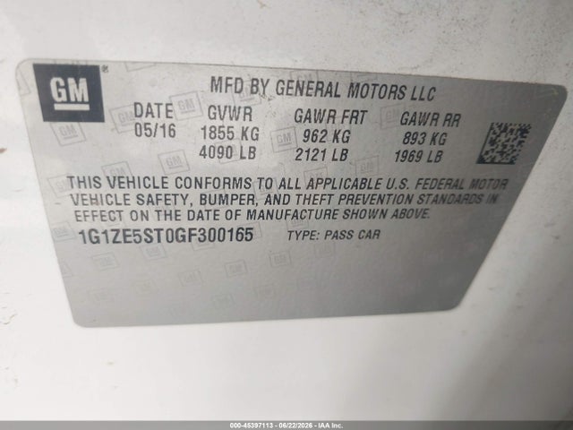 2016 Chevrolet MALIBU 1LT 照片 9