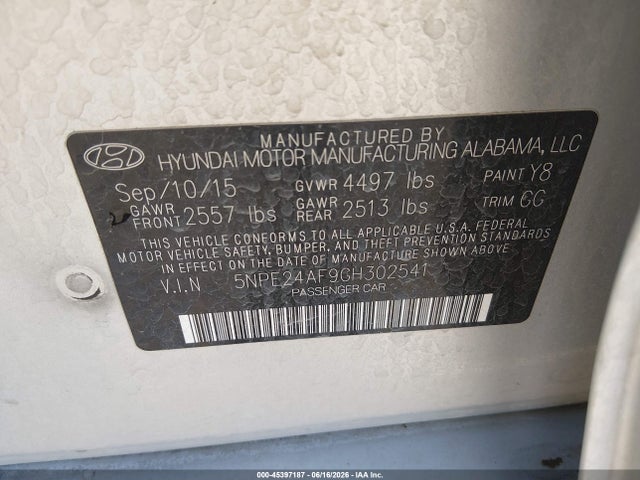 2016 Hyundai SONATA SE — фото 9