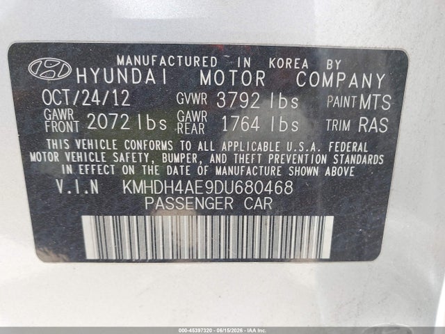 2013 Hyundai ELANTRA GLS 照片 9