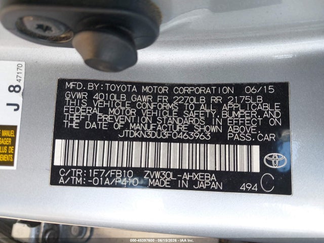 صورة 9 لـ 2015 Toyota PRIUS TWO