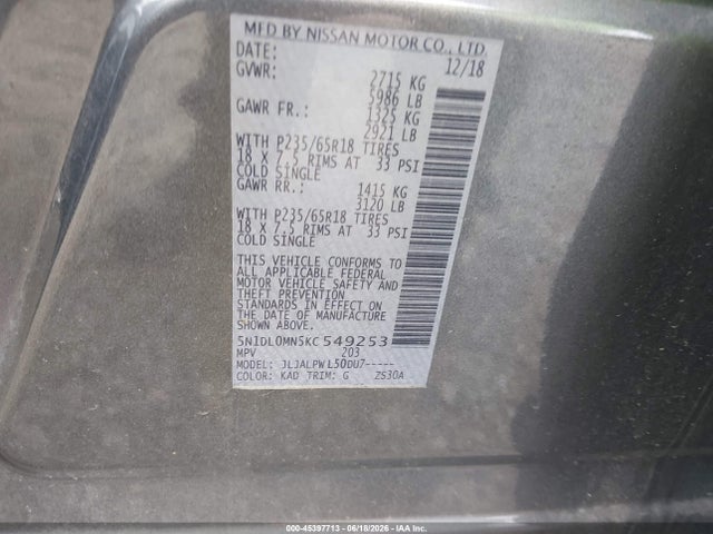 2019 INFINITI QX60 PURE 9