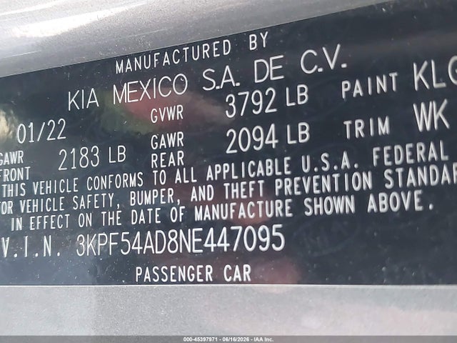 2022 KIA FORTE GT-LINE 照片 9