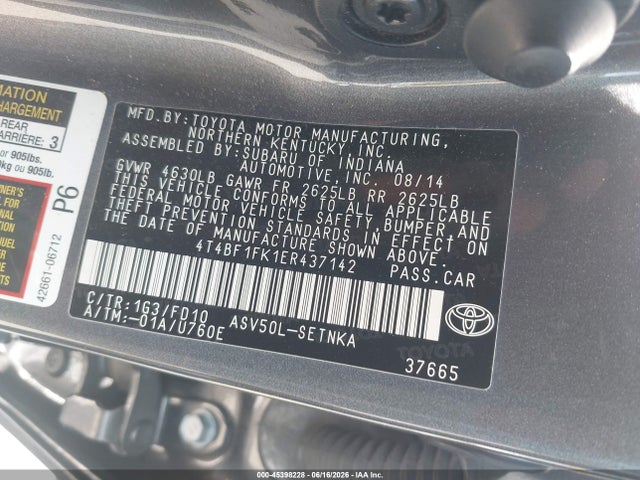 2014 Toyota CAMRY LE photo 9