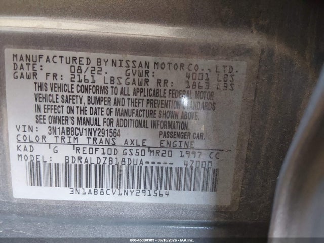 2022 Nissan SENTRA SV XTRONIC CVT photo 9