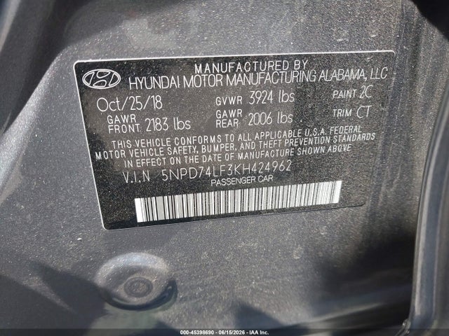 2019 Hyundai ELANTRA SE photo 9