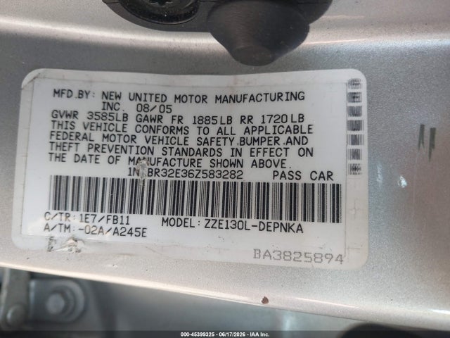 2006 Toyota COROLLA LE 照片 9