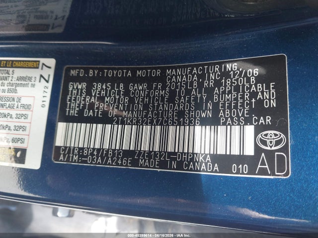 2007 Toyota MATRIX XR photo 9