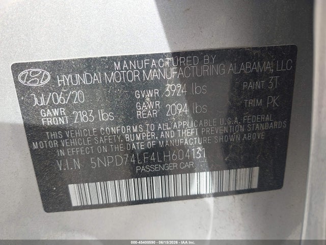 2020 Hyundai ELANTRA SE photo 9