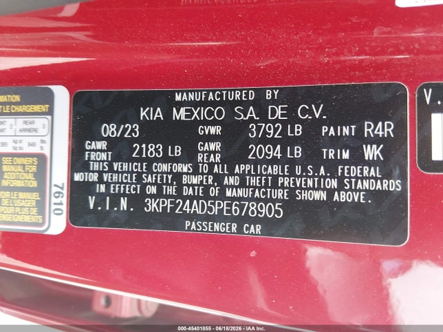 2023 KIA FORTE LXS 照片 9