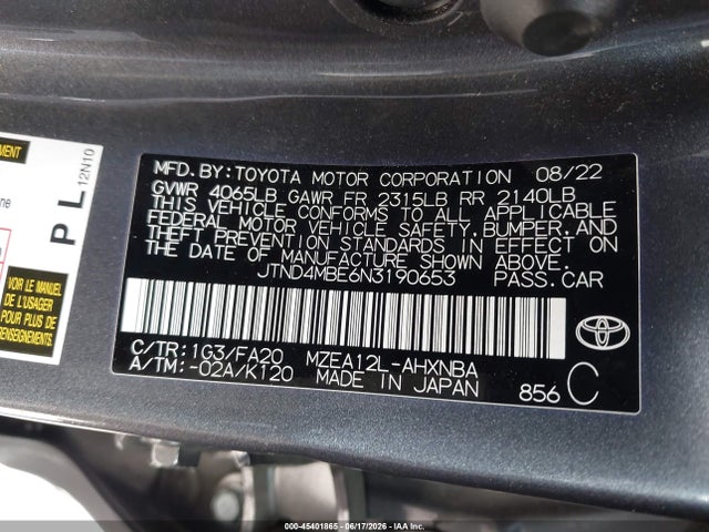 2022 Toyota COROLLA SE 照片 9