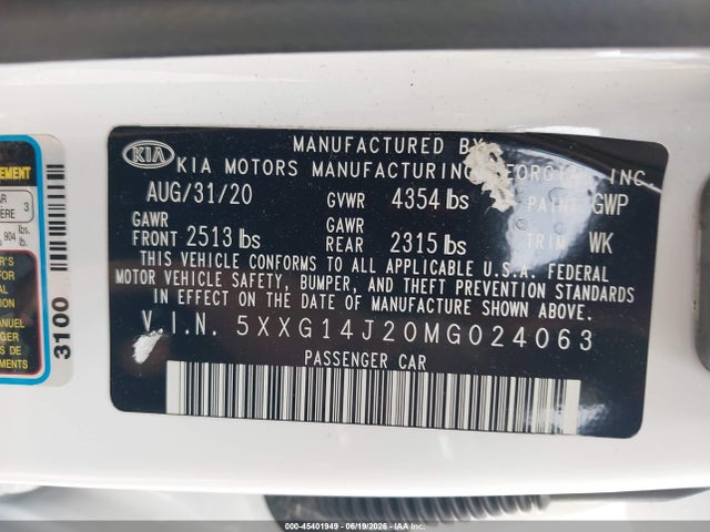 2021 KIA K5 LXS 9