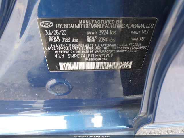 2020 Hyundai ELANTRA SE 照片 9