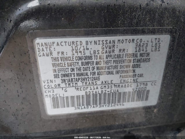 2017 Nissan SENTRA S 照片 9