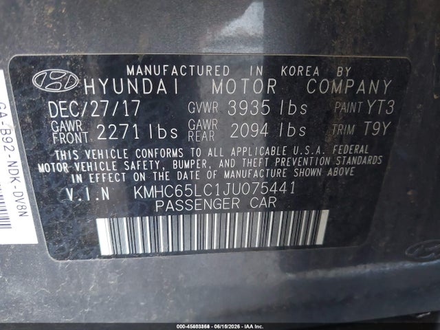 2018 Hyundai IONIQ HYBRID BLUE — фото 9