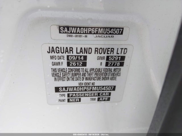 2015 Jaguar XF 5.0L SUPERCHARGED 照片 9