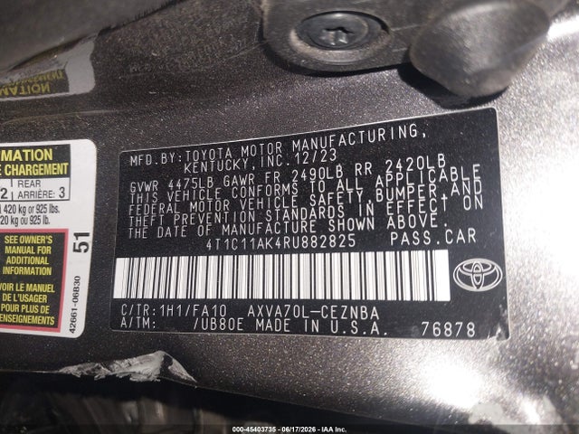 2024 Toyota CAMRY LE 照片 9