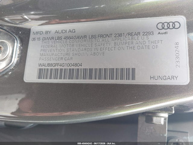 2016 AUDI A3 2.0T PREMIUM photo 9
