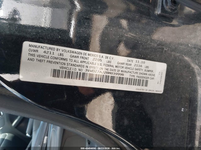 صورة 9 لـ 2011 Volkswagen JETTA 2.5L SE
