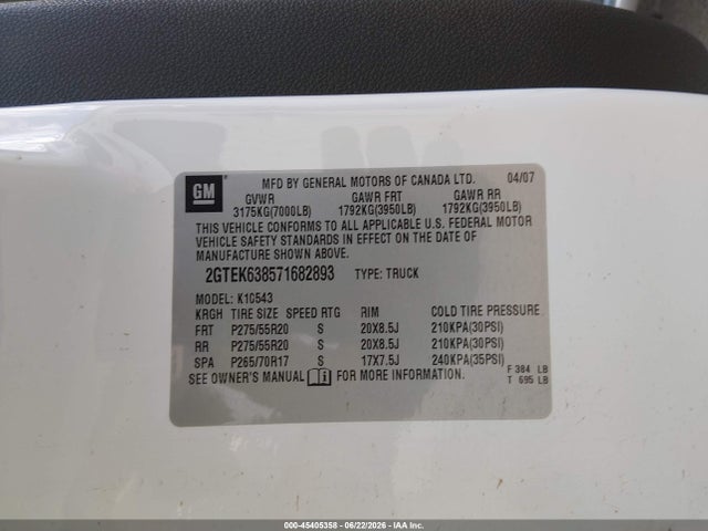2007 GMC SIERRA 1500 DENALI photo 9