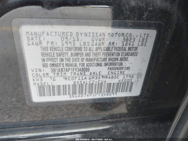 صورة 9 لـ 2015 Nissan SENTRA S