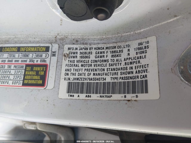 2010 Honda INSIGHT EX 照片 9
