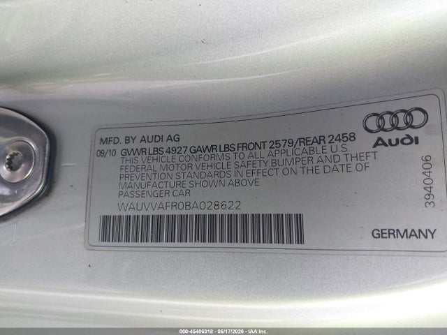 2011 AUDI S5 4.2 PREMIUM PLUS — миниатюра 9