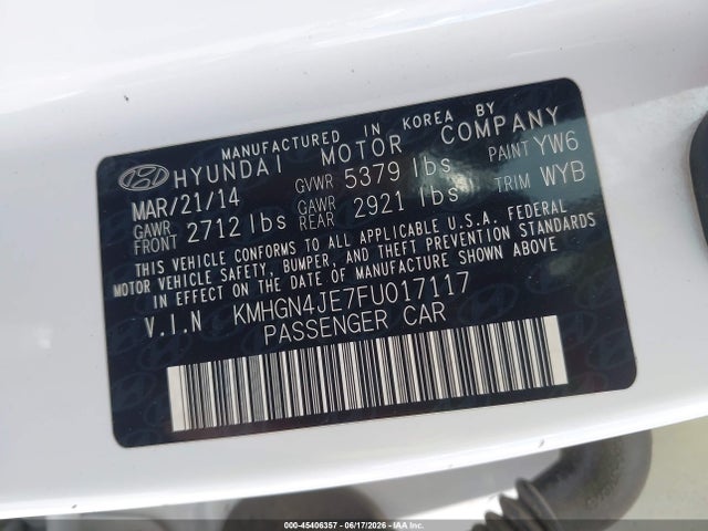 2015 Hyundai GENESIS 3.8 照片 9