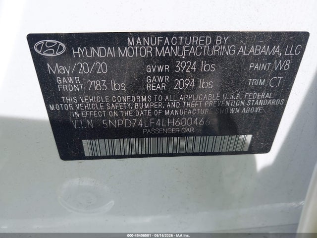 2020 Hyundai ELANTRA SE photo 9