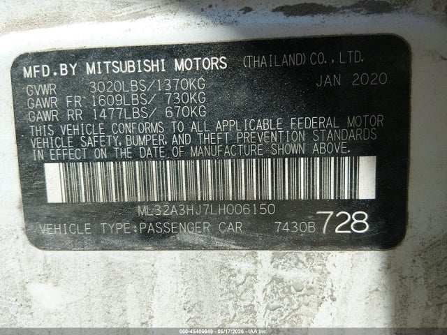 صورة 9 لـ 2020 Mitsubishi MIRAGE ES