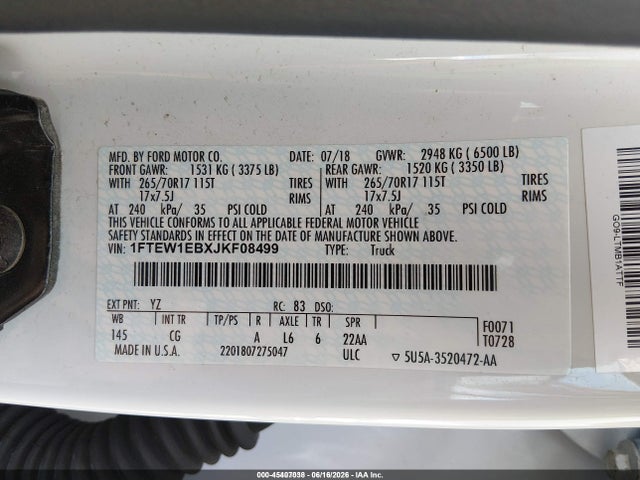 2018 FORD F-150 XL 照片 9
