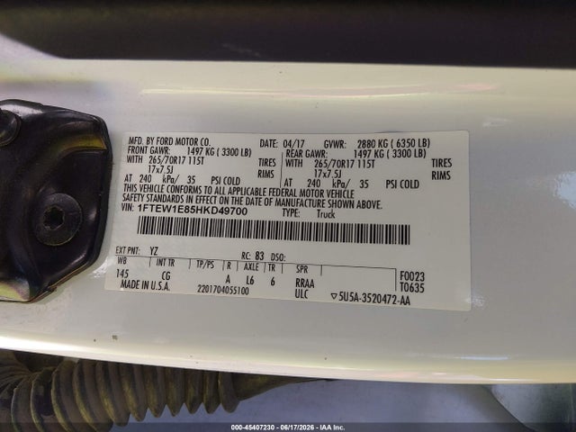 2017 FORD F-150 XL/XLT 照片 9