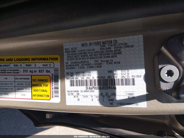 2018 FORD FUSION HYBRID S 照片 9