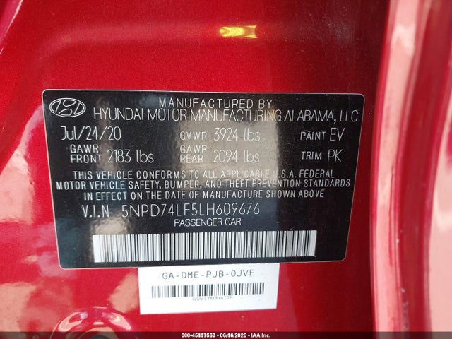 صورة 9 لـ 2020 Hyundai ELANTRA SE