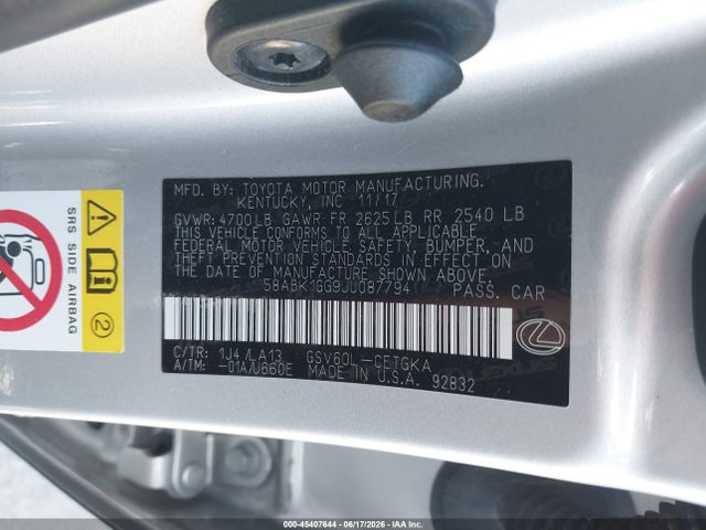 2018 Lexus ES 350 照片 9