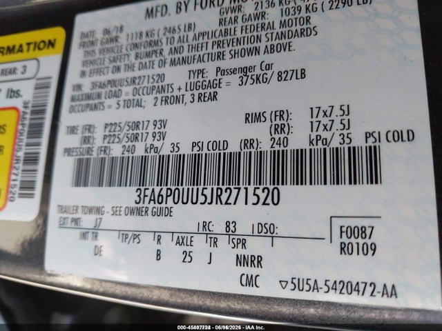 صورة 9 لـ 2018 FORD FUSION HYBRID S