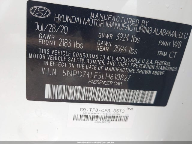 صورة 9 لـ 2020 Hyundai ELANTRA SE