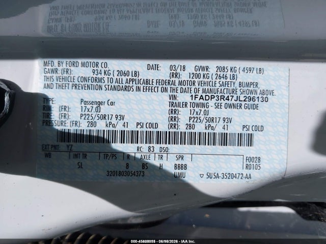 2018 FORD FOCUS ELECTRIC 照片 9