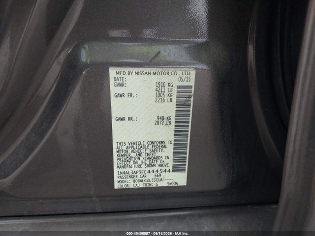 2015 Nissan ALTIMA 2.5/2.5 S/2.5 SL/2.5 SV 照片 9