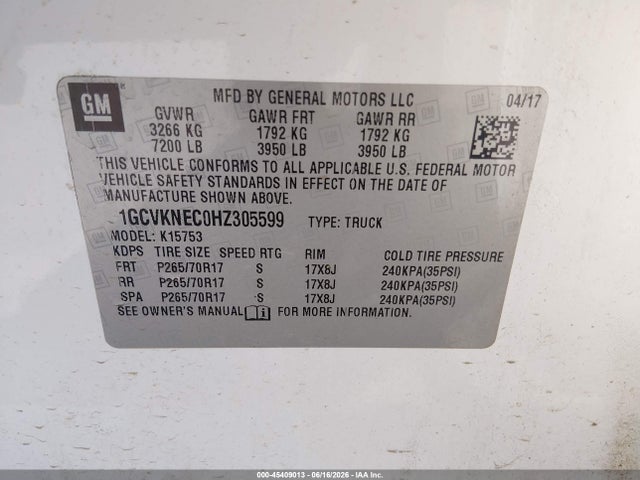 2017 Chevrolet SILVERADO 1500 WORK TRUCK 照片 9