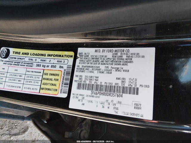 صورة 9 لـ 2013 FORD FUSION SE