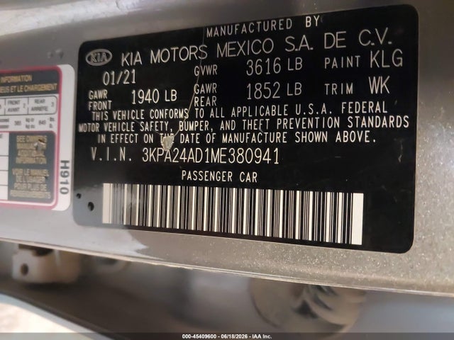 2021 KIA RIO S 照片 9