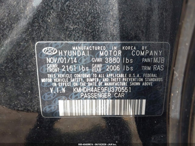 صورة 9 لـ 2015 Hyundai ELANTRA LIMITED