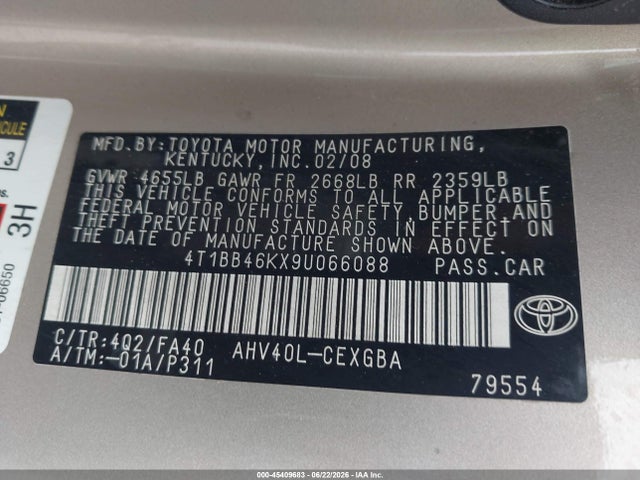 2009 Toyota CAMRY HYBRID 照片 9