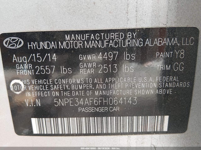 2015 Hyundai SONATA LIMITED — фото 9
