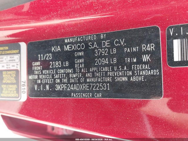 صورة 9 لـ 2024 KIA FORTE LXS